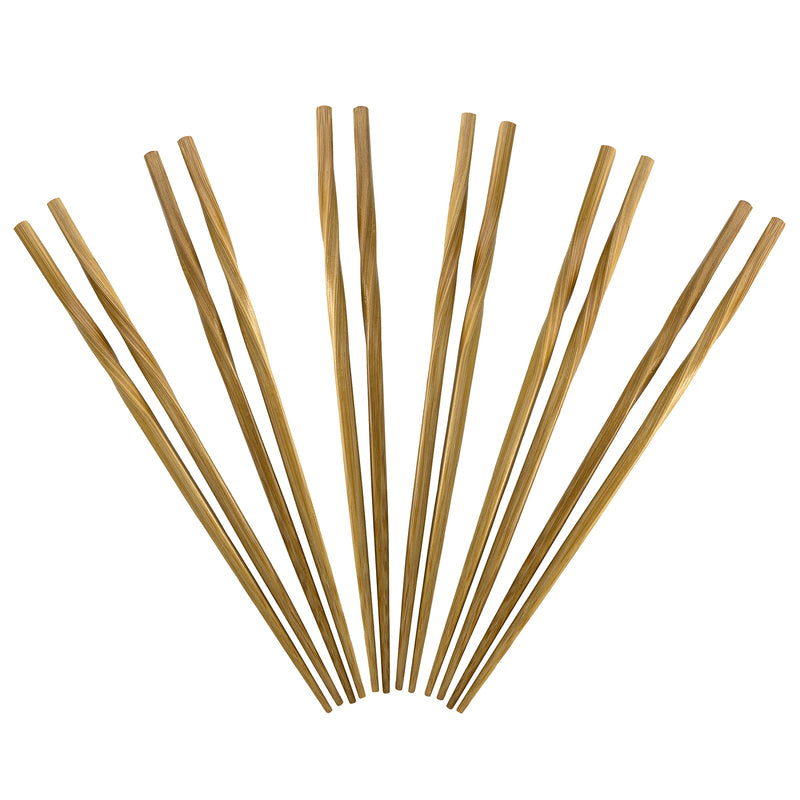 Totally Bamboo Brown Bamboo Twist Chopsticks