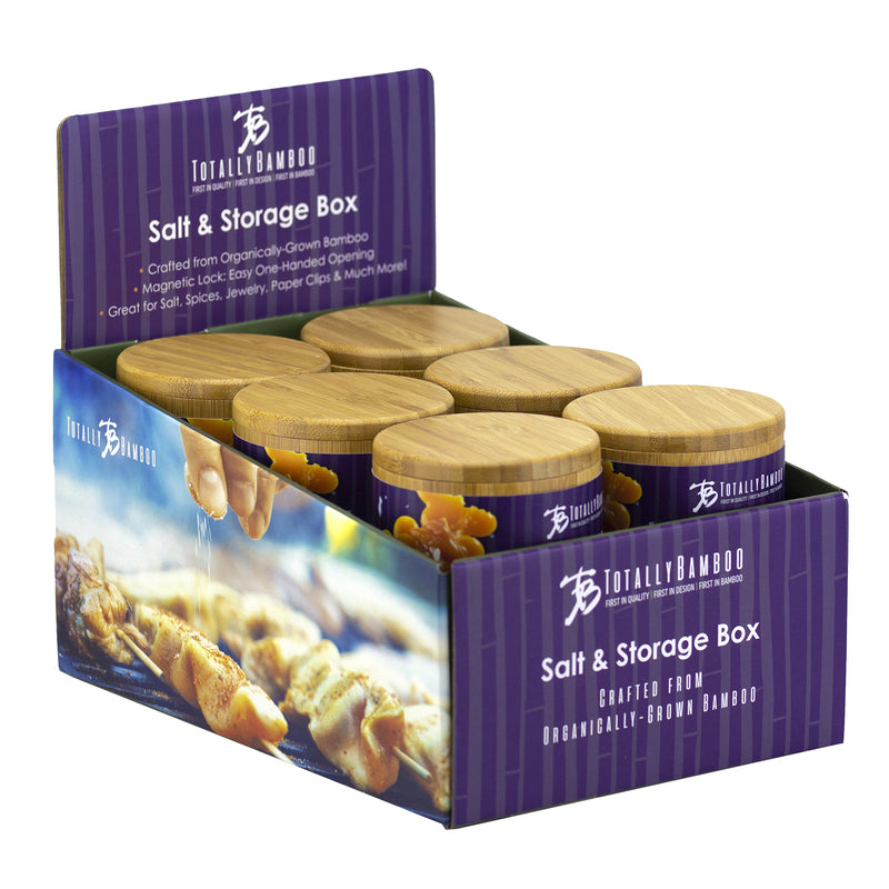 Totally Bamboo 6 oz Brown Salt Cellar