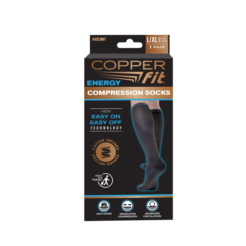 Copper Fit Energy Black Compression Socks