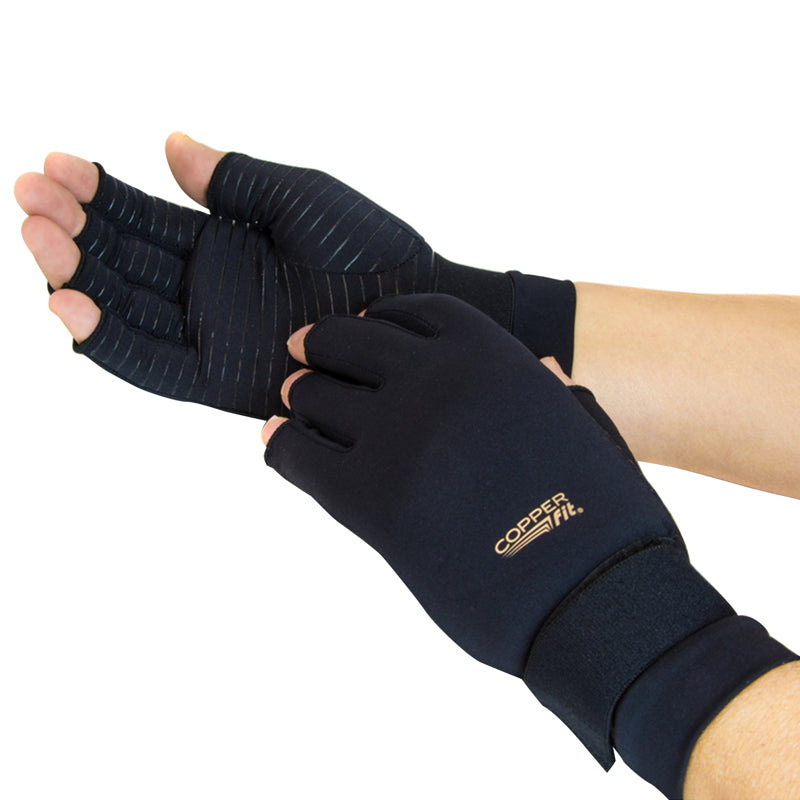 Copper Fit Black Compression Gloves