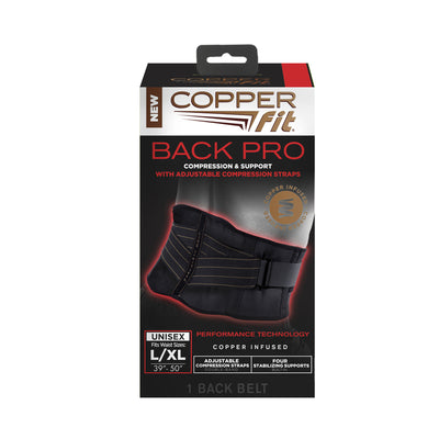 Copper Fit Back Support Brace