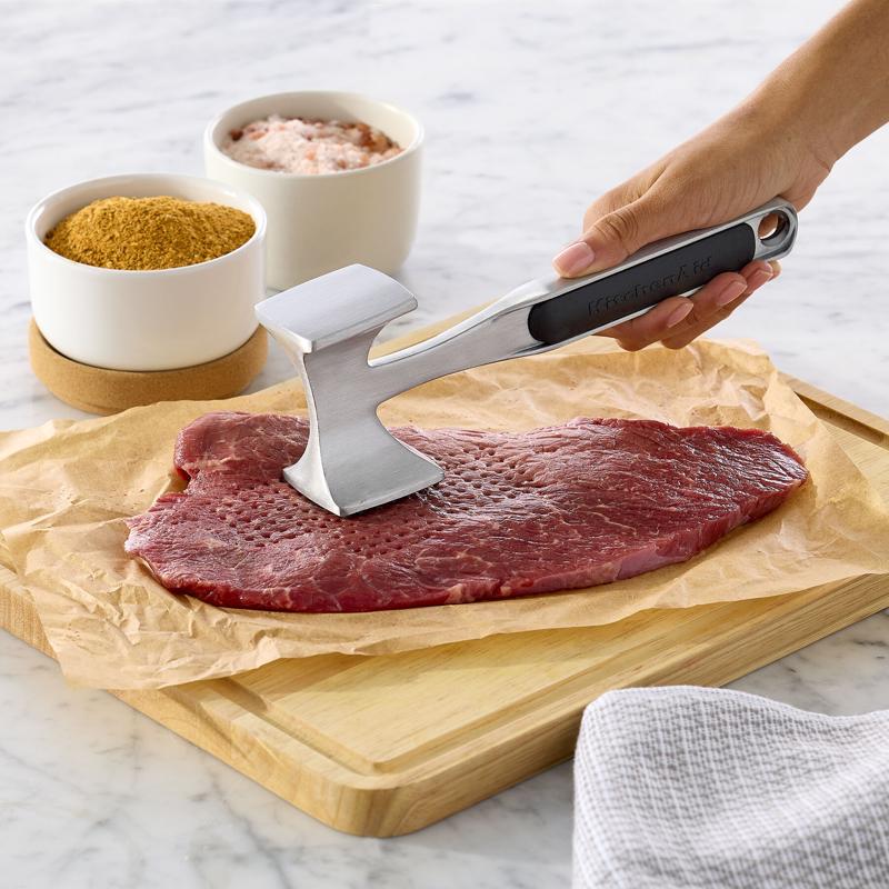 KitchenAid Black/Silver Aluminum Meat Tenderizer