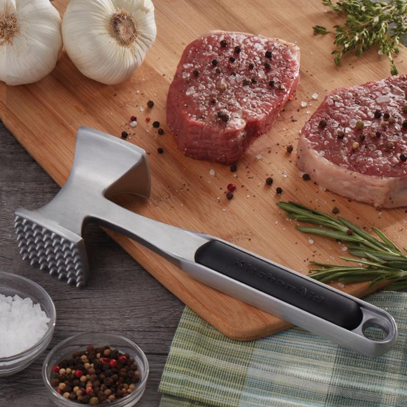 KitchenAid Black/Silver Aluminum Meat Tenderizer