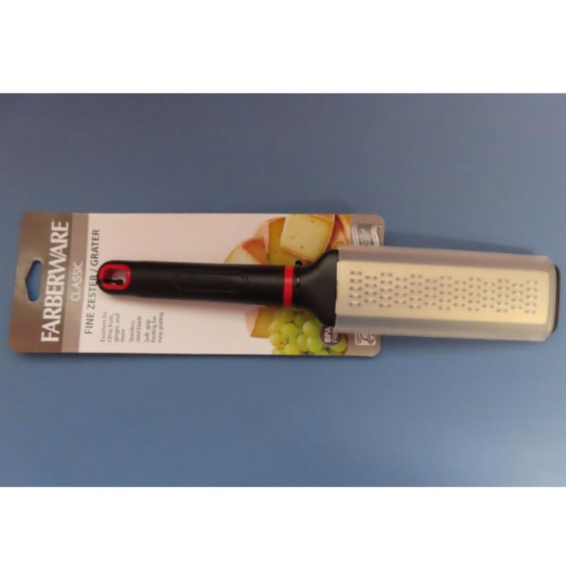 Farberware Black/Silver Plastic/Stainless Steel Zester Grater