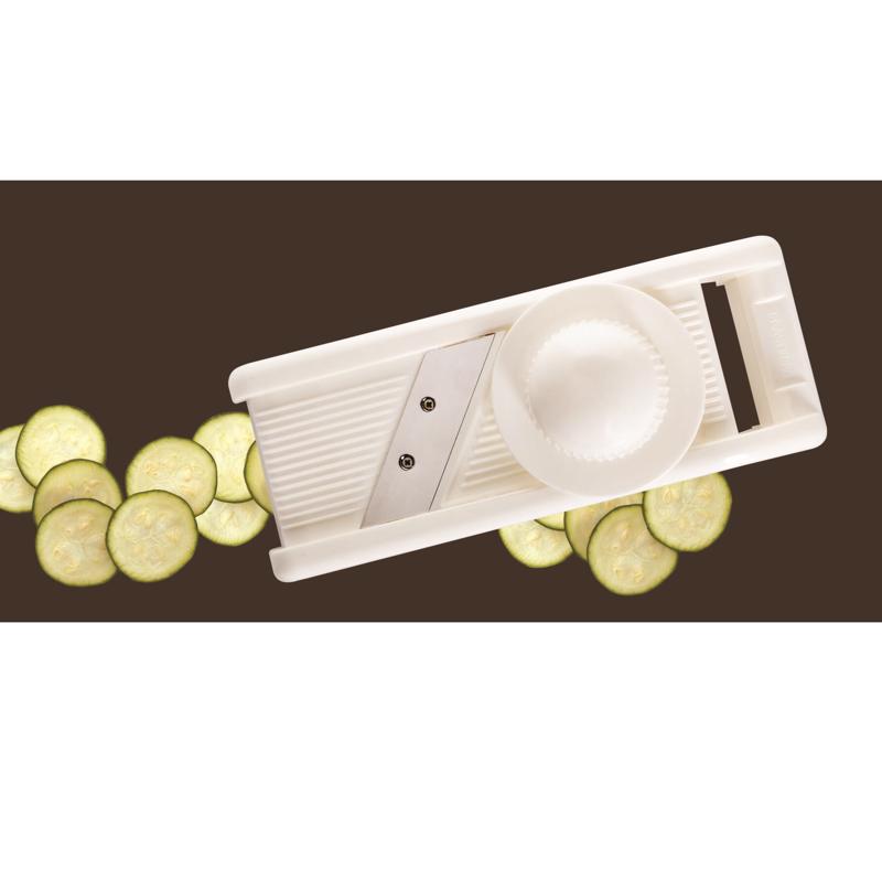 Farberware White Plastic/Stainless Steel Mandolin Slicer