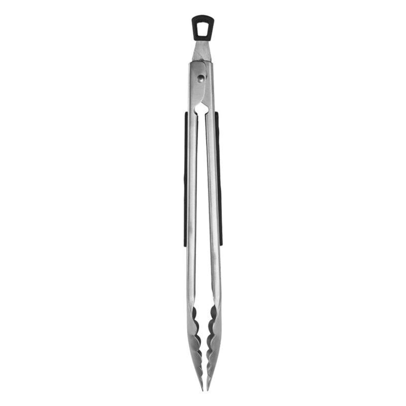 Farberware Silver Silicone/Stainless Steel Tongs