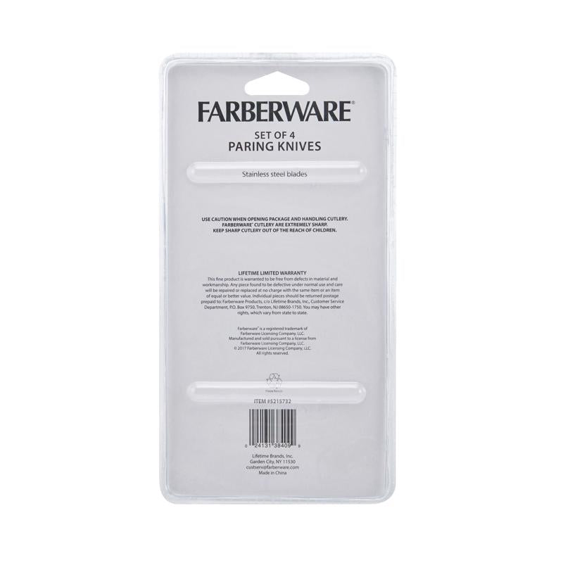Farberware 3 in. L Stainless Steel Paring Knife Set 4 pc