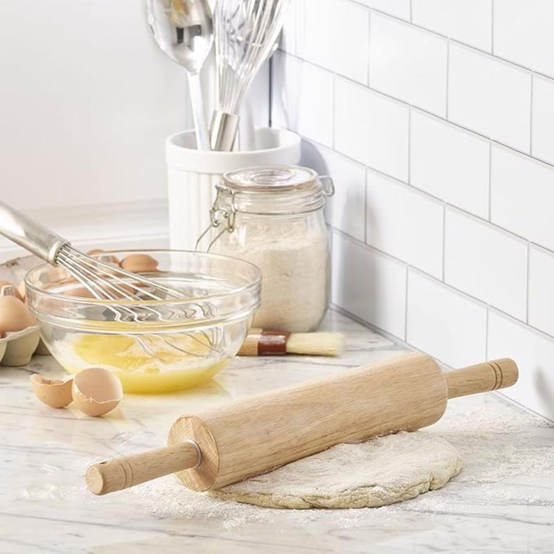 Farberware 17 in. L X 3 in. D Wood Bakers Rolling Pin Natural
