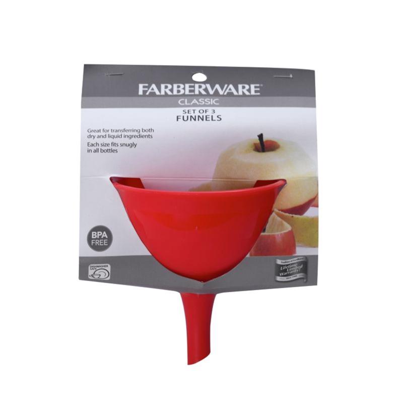 Farberware Red Plastic Funnel Set