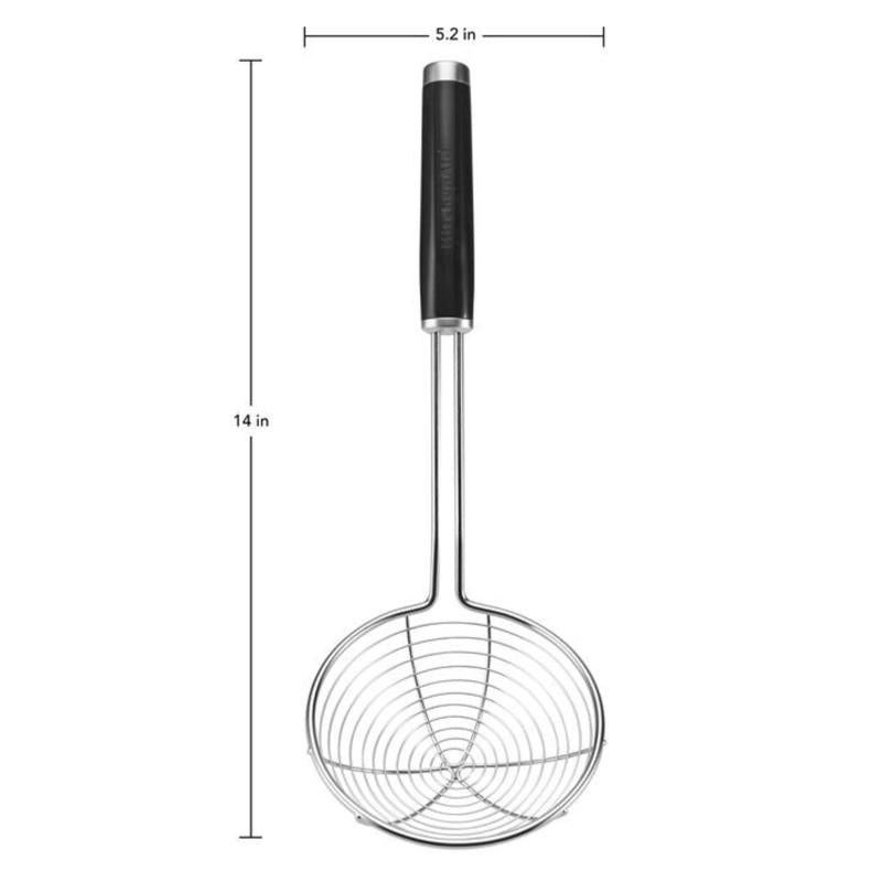 KitchenAid Black ABS Plastic/Stainless Steel Asian Strainer