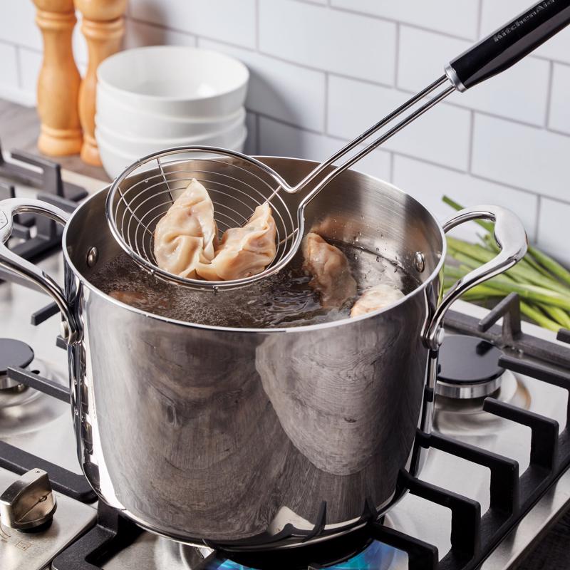 KitchenAid Black ABS Plastic/Stainless Steel Asian Strainer