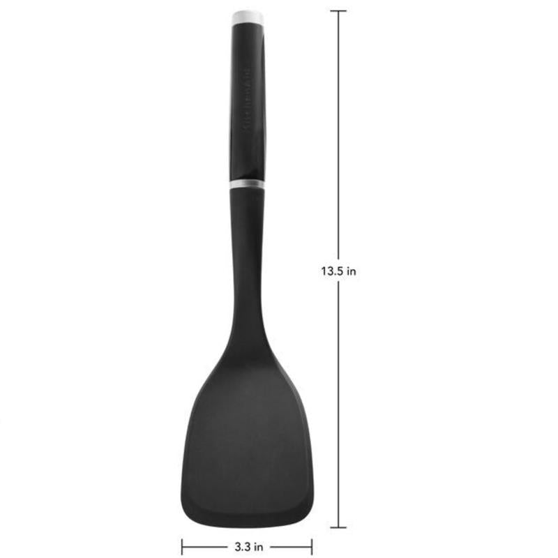 KitchenAid Black ABS/Nylon Solid Turner