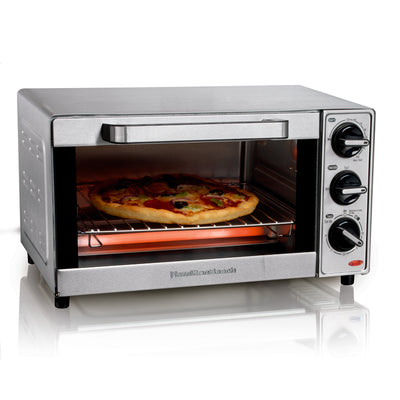 Hamilton Beach Stainless Steel Silver 4 slot Toaster Oven 8.7 in. H X 11.5 in. W X 15 in. D