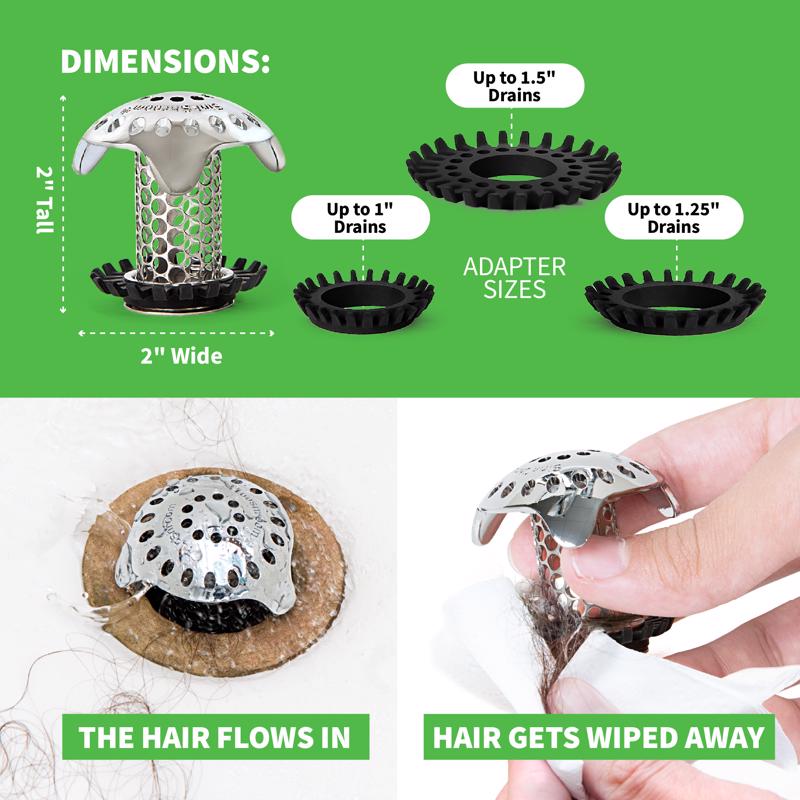 SinkShroom Chrome Stainless Steel Drain Protector