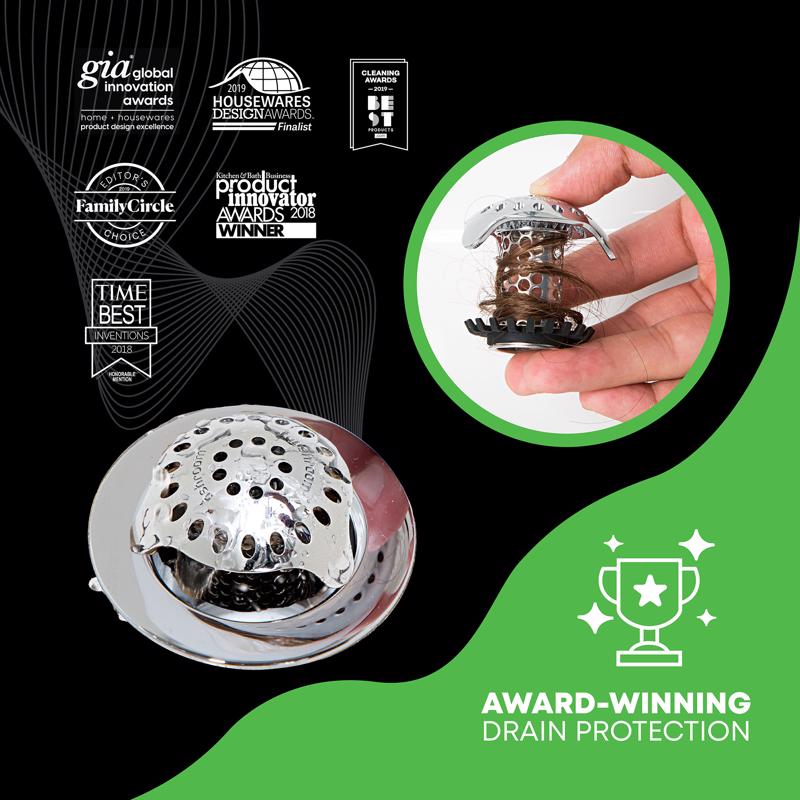 SinkShroom Chrome Stainless Steel Drain Protector