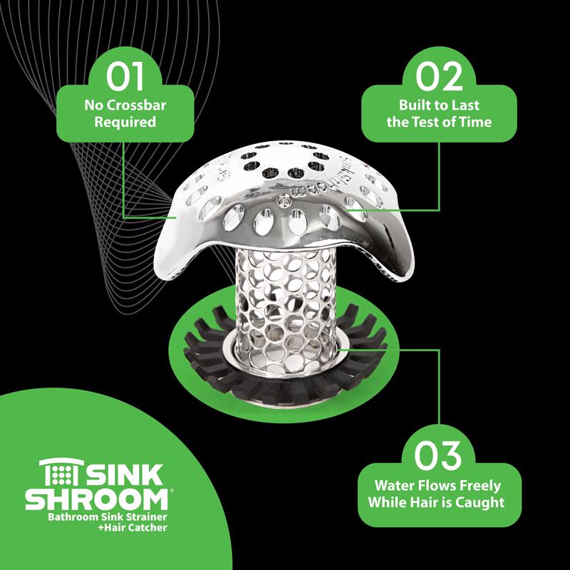 SinkShroom Chrome Stainless Steel Drain Protector