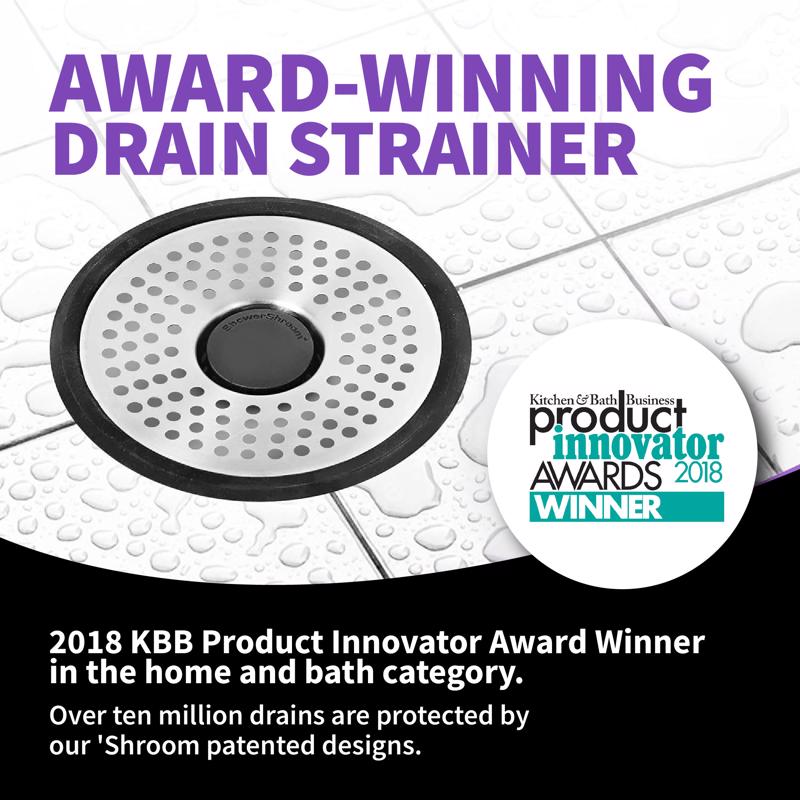 ShowerShroom Ultra Edition Brushed Stainless Steel Drain Protector