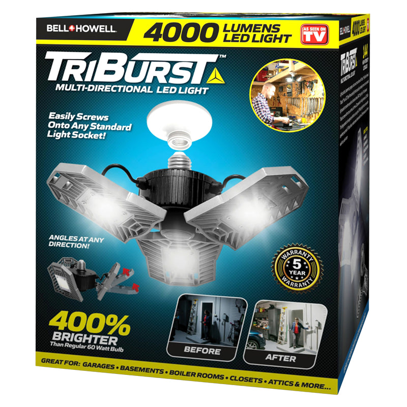 Bell & Howell TriBurst Plastic LED Standard Base Multi-directional Socket Light