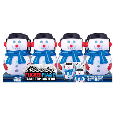 Shawshank LEDz Magic Seasons Snowman Flicker Flame Tabletop Lantern