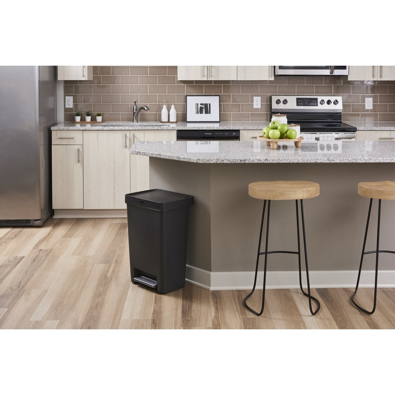Rubbermaid Premier Series II 13 gal Gray Plastic/Stainless Steel Step On Trash Can
