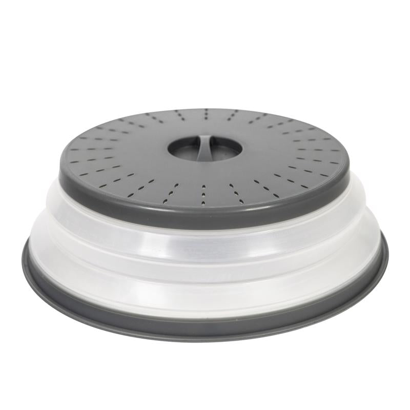Tovolo Gray/White Plastic Microwave Collapsible Food Cover