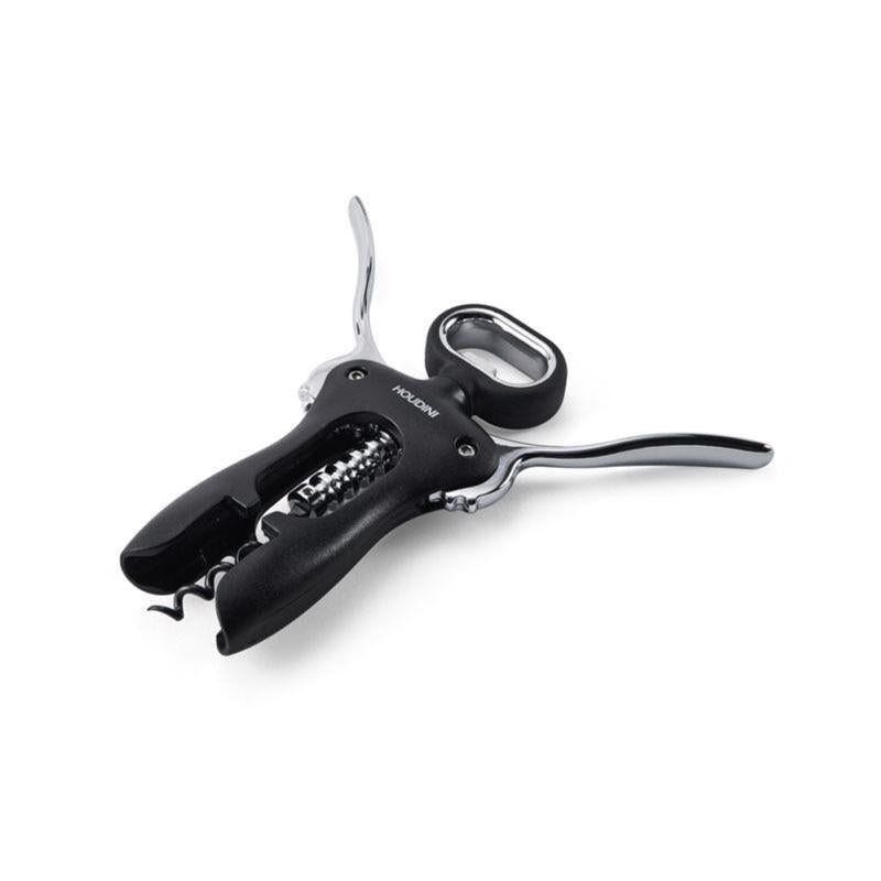Houdini Black Stainless Steel Wing Corkscrew