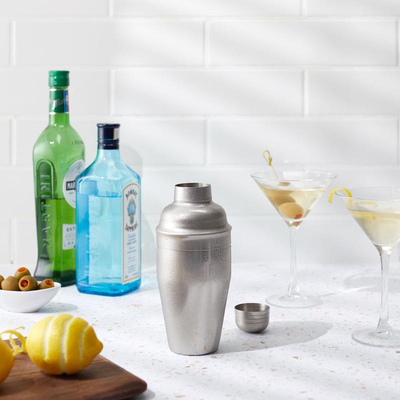 Houdini 16 oz Silver Stainless Steel Cocktail Shaker