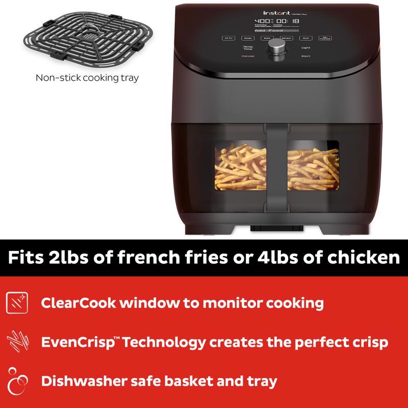 Instant Vortex Black 6 qt Programmable Digital Air Fryer