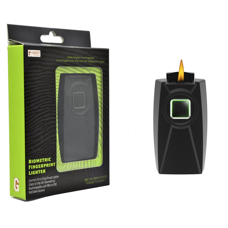 GEI Black Biometric Fingerprint Pocket Lighter