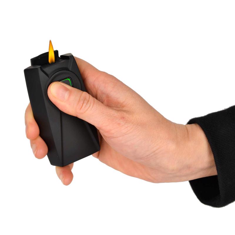 GEI Black Biometric Fingerprint Pocket Lighter