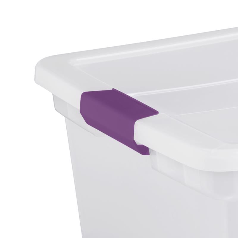 Sterilite 66 qt Clear Latch Storage Box 13.25 in. H X 16.375 in. W X 23.625 in. D Stackable