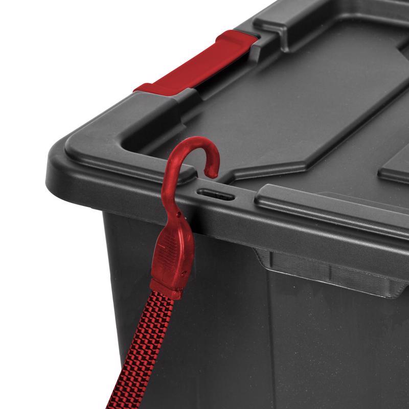 Sterilite 27 gal Black Storage Tote 15.25 in. H X 20.625 in. W X 30.5 in. D Stackable