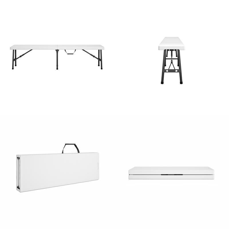 Cosco White Plastic Casual Folding Bench
