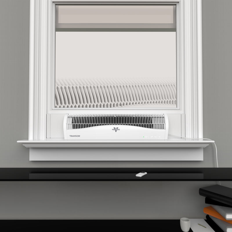 Vornado Transom 7.16 in. H 4 speed Electronically Reversible Window Fan Remote Control