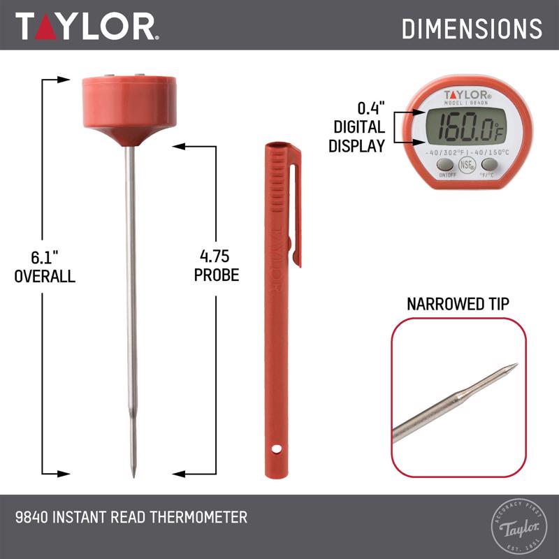 Taylor Instant Read Digital Pocket Thermometer