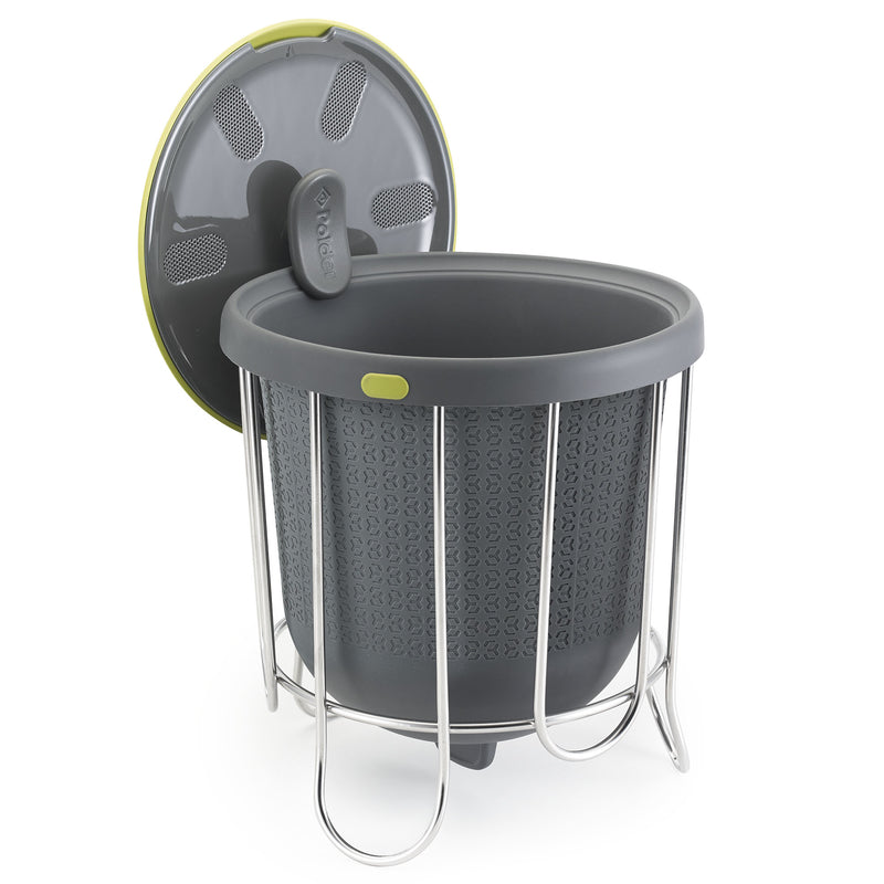 Polder 1 gal Gray/Silver Kitchen Composter