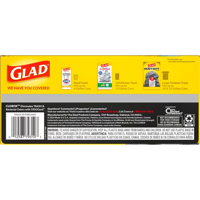 Glad Force Flex 30 gal Mountain Air Trash Bags Drawstring 25 pk
