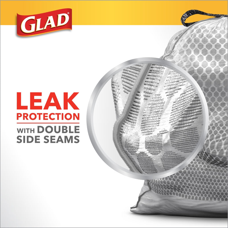 Glad Force Flex Plus 13 gal Lemon Tall Kitchen Bags Drawstring 34 pk