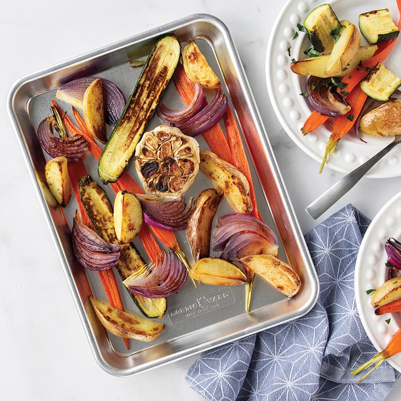 Nordic Ware 9.6 in. W X 13 in. L Quarter Sheet Pan Silver