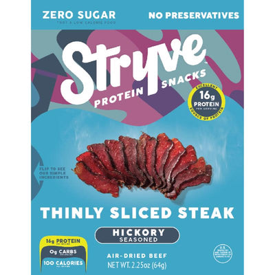 Stryve Biltong Hickory Seasoned Beef Strips 2 oz Bagged
