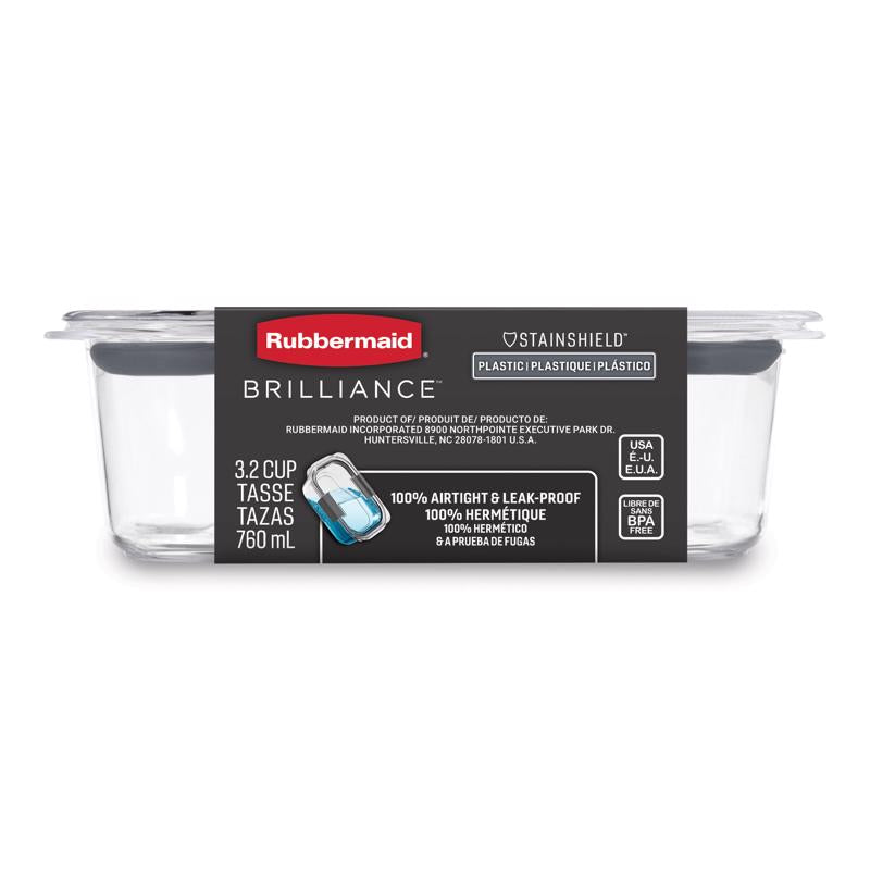 Rubbermaid Brilliance 3.2 cups Clear Food Storage Container