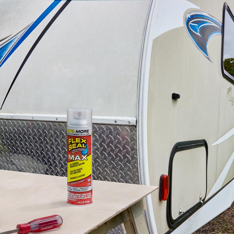 Flex Seal Family of Products Flex Seal MAX Clear Rubber Spray Sealant 17 oz