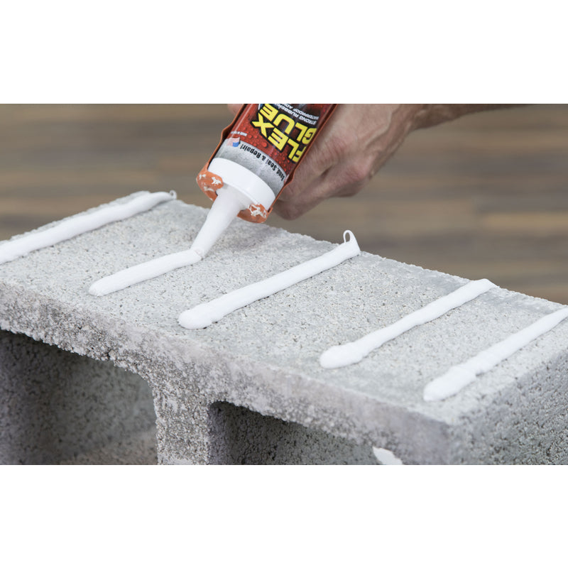 Flex Seal Family of Products Flex Glue MAX Extra Strength Rubber White Adhesive 28 fl. oz.
