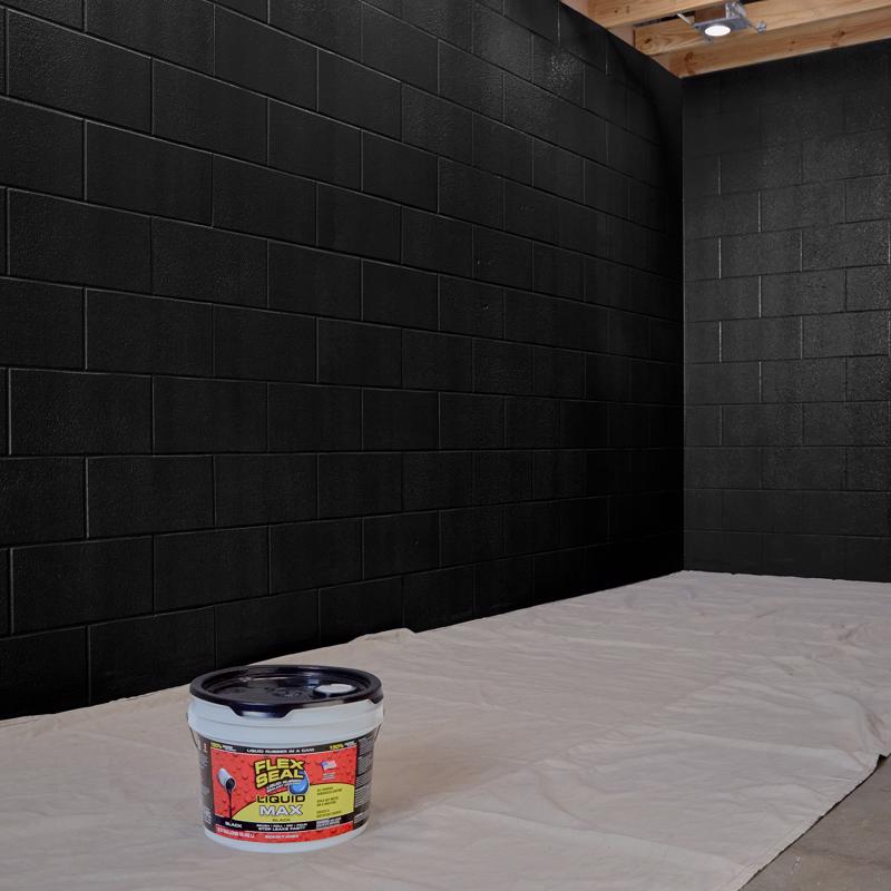 Flex Seal Family of Products Flex Seal MAX Black Liquid Rubber Sealant Coating 2.5 gal