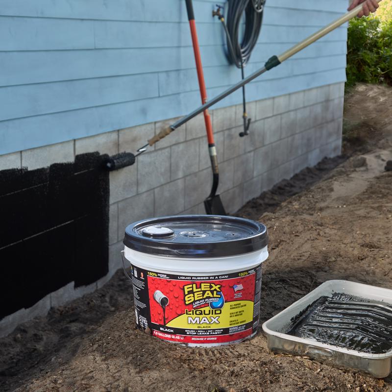 Flex Seal Family of Products Flex Seal MAX Black Liquid Rubber Sealant Coating 2.5 gal