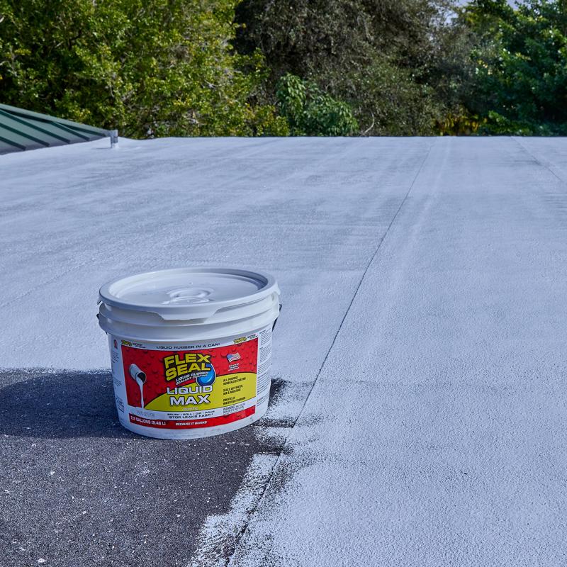 Flex Seal Family of Products Flex Seal MAX White Liquid Rubber Sealant Coating 2.5 gal