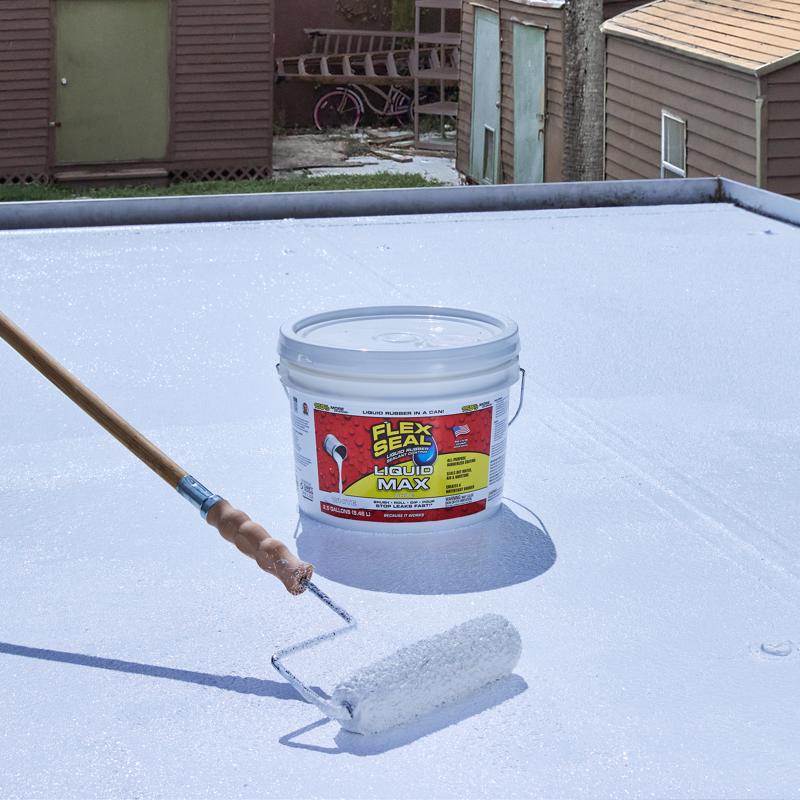 Flex Seal Family of Products Flex Seal MAX White Liquid Rubber Sealant Coating 2.5 gal