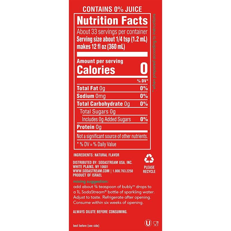 SodaStream Bubly drops Cherry Fruit Drops 1.36 oz