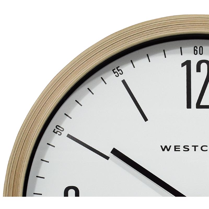 Westclox 10 in. L X 10 in. W Indoor Contemporary Analog Wall Clock Glass/Plastic Beige