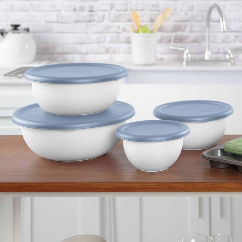 Sterilite White Bowl Set 4 pk